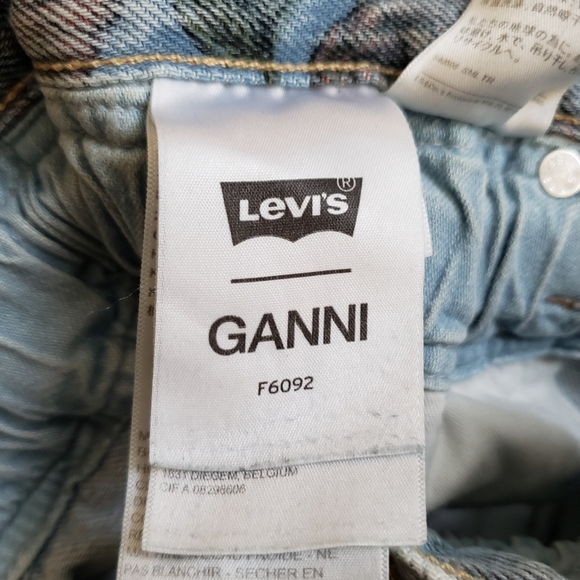 GANNI X LEVIS collab rose print baggy jeans - Picture 15 of 15